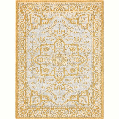 Well Woven Indoor OutdoorCelesine Fuchsia Persian Medallion Area Rug