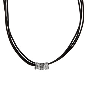 Silpada 'Lucky Spirit' Sterling Silver Leather Necklace, 18" + 2" - 1 of 4