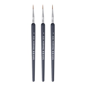 Unique Bargains Detail Nylon Miniature Painting Brush 3 Pcs - 1 of 4