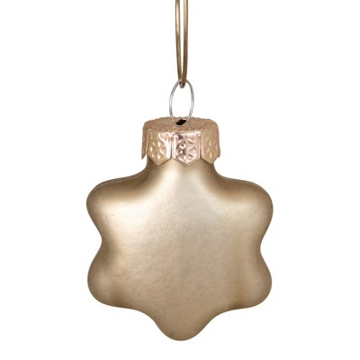 Northlight 56ct Matte Gold Glass Star Christmas Ornaments 1.75" (45mm)