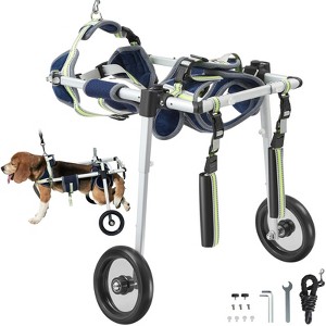 VEVOR 2 Wheels Dog Wheelchair for Back Legs, Pet Wheelchair Lightweight & Adjustable Assisting in Healing,  Dog Cart/Wheelchair (XS) - 1 of 4