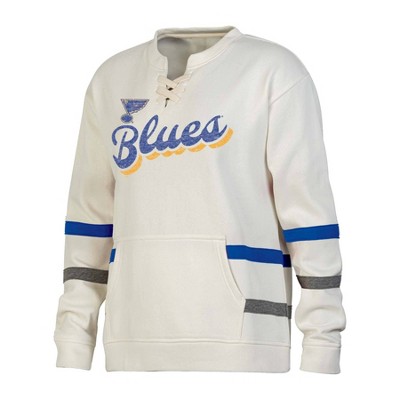 NHL St. Louis Blues Women's Natural Long Sleeve Fleece Hooded Sweatshirt