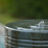 Gulches 19.5*19.5*43.5" Large Concrete Cylinder Green & Brown Ribbed Water Fountain, Outdoor Bird Feeder,Bath Fountain, Modern Industrial Style - 3 of 4