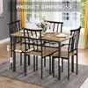 Dining Table Set for 4, Kitchen Table and Chairs Set for 4 with Metal Frame & MDF Board, Dining Room Table Set with Chairs - 4 of 4