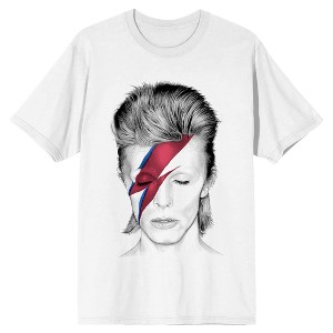 David Bowie Aladdin Sane Album Art Men's White T-shirt - 1 of 1