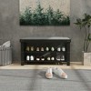 Resenkos Bamboo 3-Tier Shoe Storage Bench - Entryway Bench with Cushion, Organizer for Hallway, - 2 of 4