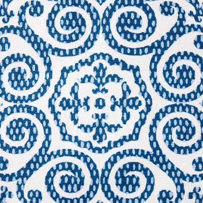 Navy Blue Silicone and Cotton Medallion Pot Holder Set