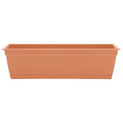 Bloem 24" Dayton Window Box Planter, Coral