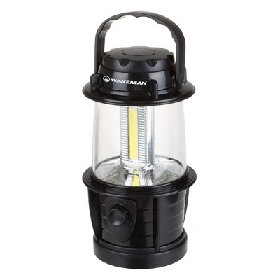 Leisure Sports Adjustable Outdoor Lantern and Flashlight with LED Light and Dimmer Switch for Camping and Emergency - Black