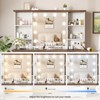 Vanity Desk with Mirror and Lights, Lots of Drawers and Shelves, 3 Adjustable Brightness, White - 4 of 4
