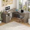 Aheaplus 56'' Lift Top Computer Desk with Drawers and Power Outlets, Lift Top - 2 of 4