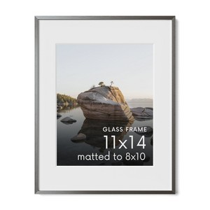 Haus and Hues Brushed Metal Frame with Real Glass, Gray/Bronze - 1 of 3