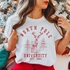 Simply Sage Market Women's North Pole University Deer Short Sleeve Graphic Tee - 2 of 4