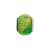 Black Bow Jewelry Green/Golden Italian Murano Glass & Sterling Silver Bead Charm, 14mm - 2 of 4