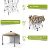 10x10 Pop Up Canopy with Sidewalls, Portable Outdoor Canopy with One Push Setup, Easy Set-Up Waterproof Pop Up Tent for Outdoor Party - 2 of 4