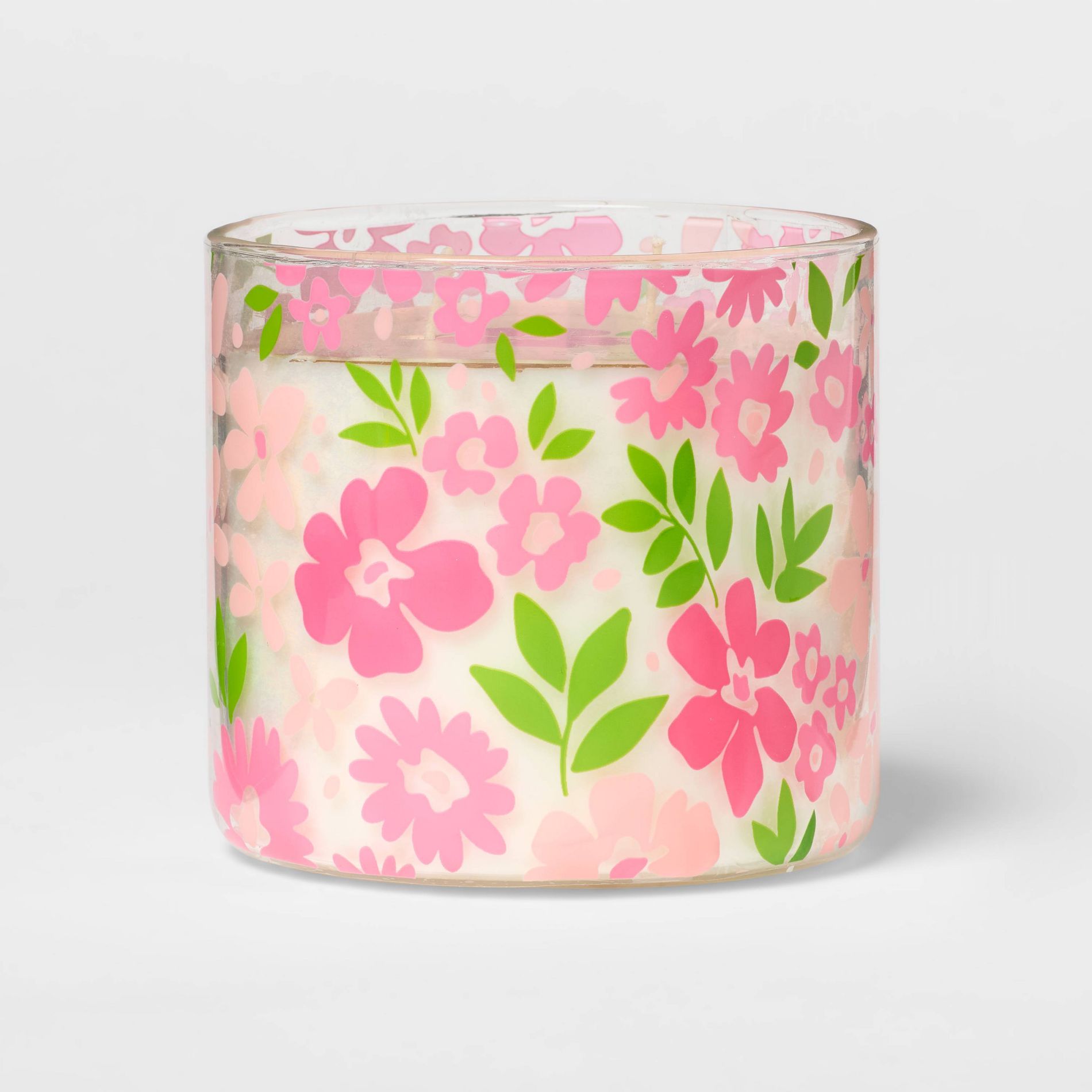 14.7oz Glass Jar Candle Flowers - Spritz™