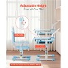 VEVOR Kids Study Chair and Desk Set, Study Desk and Chair with Table Lamp, Adjustable Height & 0-40° Tilted Desktop Kids Desk and Chair, Blue - 3 of 4