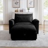 Modern Corduroy Accent Chair,Couch with Storage Ottoman Deep Seat Sofa Couches for Living Room,Office-Tanpinhause - 3 of 4