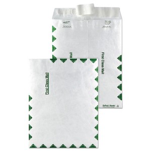 Survivor Lightweight 14 lb Tyvek Catalog Mailers, First Class, #10 1/2, Commercial Flap, Redi-Strip Closure, 9 x 12, White, 100/Box - 1 of 1