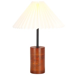 Dani 15.75" Table Lamp - Walnut/Black - Safavieh - 1 of 4