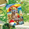 Beach Day Dog Summer House Flag Sand Castle Humor 28" x 40" Briarwood Lane - 4 of 4