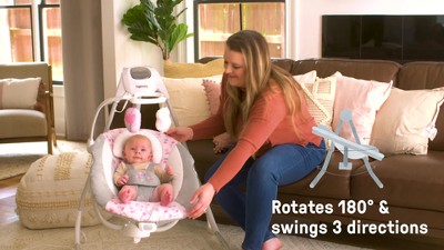 Ingenuity Comfort 2 Go Compact Portable Baby Swing With Music - Flora :  Target