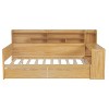 Sapphtopaz Wooden Daybed with Storage Shelves 2-Drawers Storage Study Desk Multi-functional Bedroom Furniture - 4 of 4