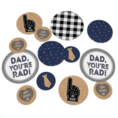 Big Dot of Happiness My Dad is Rad - Father's Day Party Giant Circle Confetti - Party Decorations - Large Confetti 27 Count