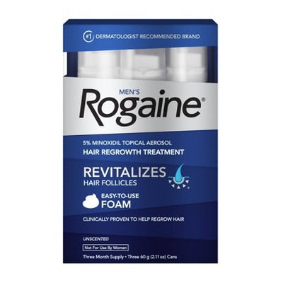 Men's Rogaine 5% Minoxidil Foam for Hair Regrowth - 3-Month Supply