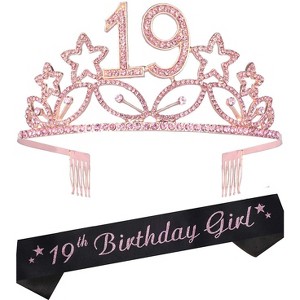 19th Birthday, 19th Birthday Gifts, 19th Birthday Sash And Crown, 19th Birthday - 1 of 4