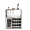 Jojoka Bar Cabinet,Large Capacity Liquor Cabinet with Storage,Adjustable Shelves for Glassware - 2 of 4