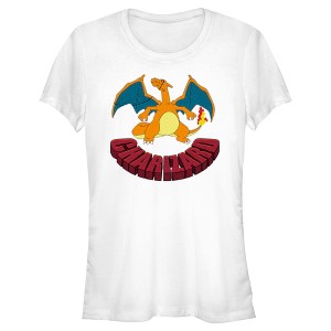 Juniors Womens Pokemon Charizard Portrait T-Shirt - 1 of 4