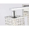Elegant Lighting Phineas 3 lights bath sconce in black with clear crystals - 4 of 4