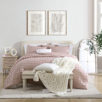 Muted Blush Full Microfiber Down Alternative Comforter Set