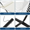 GustoWave Heavy-Duty Double Hammock with Stand, Portable Hammocks with Padded Cotton, Detachable Pillow, 450 Lb Capacity - 3 of 4