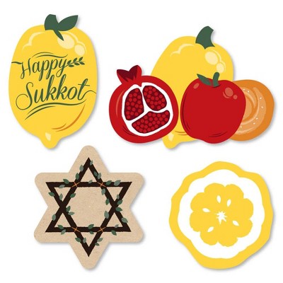 Big Dot of Happiness Sukkot - Diy Shaped Sukkah Holiday Cut-Outs - 24 Count