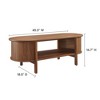 Modway Cadence Modern Coffee Table – Oval Wood Veneer Tabletop with Angled Legs, Stylish Living Room Centerpiece - 3 of 4