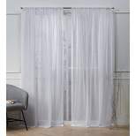 Belfry Rod Pocket Sheer Window Curtain Panels - Nicole Miller