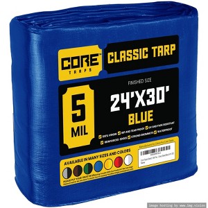 Core Tarps Heavy Duty 5 Mil Tarp Cover, UV Resistant, Rip Proof for Roof, Camping, Patio, Pool, Boat - 1 of 4