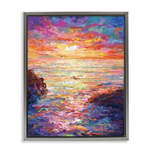 Stupell Industries Vibrant Abstract Ocean Sunset, 25" x 31" - 1 of 4