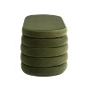 Vynxaria Velvet Fuji 49" Upholstered Oval Storage Bench Olive Green Performance - 4 of 4