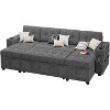 Couches for Living Room, Sofa Bed for Living Room with Hidden Storage Armrests, U-Shaped Sleeper Sofa with Cup Holders and USB Charging Ports - 4 of 4