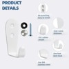 phiestina 10 Stainless Steel Single-Hook Hooks, White, for Bathroom, Living Room & Dining Room Storage - 4 of 4