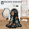 Floral rug (2'x6') for hallway, kitchen rug, ultra-thin soft, non-slip, washable, stain-resistant, bohemian style velvet rug - 4 of 4