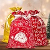 Wrapables Aluminum Foil Christmas Holiday Drawstring Gift Bags for Party Favors, Goodie Bag, Treats, Gift Wrap, Parties - 4 of 4