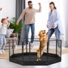 VEVOR Dog Playpen, 8 Pcs 24 x 24 in Panels Foldable Metal Pet Exercise Pen, Dog Fence Indoor and Outdoor Pen with Door, Storage Bag and Bottom Pad - 2 of 4