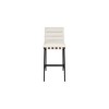 Meridian Furniture,Burke Cream Vegan Leather Bar Stool - 2 of 4