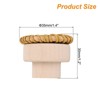 Unique Bargains Rattan Wood Handmade Dresser Cabinet Knobs with Screws - 2 of 4