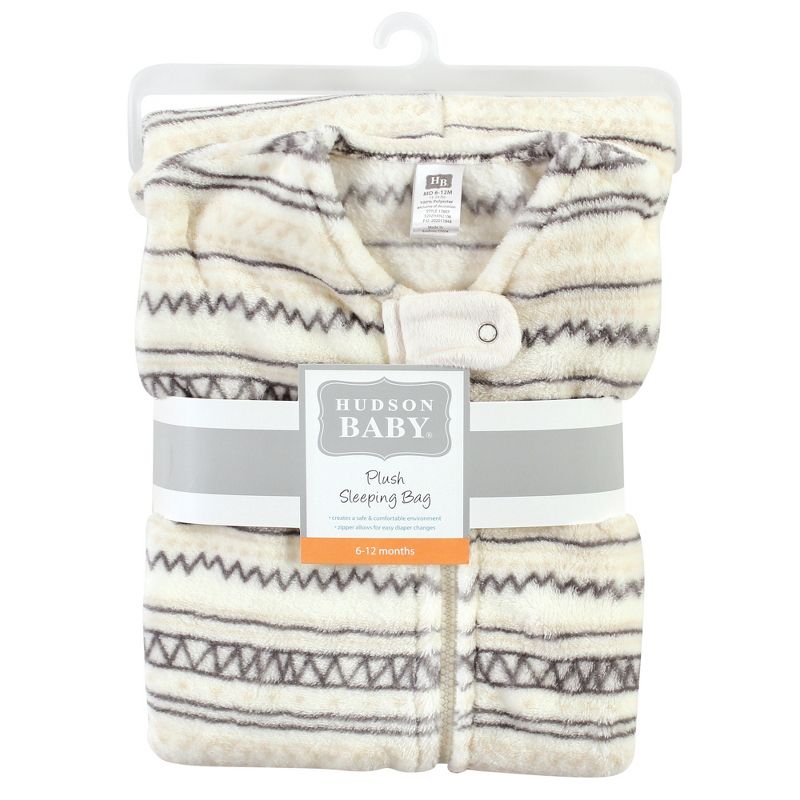 Hudson Baby Plush Sleeveless Sleeping Bag, Sack, Blanket, Stripe Print, 2 of 3