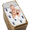 Sweet Jojo Designs Boy Changing Pad Cover Stag Navy Blue and White - 3 of 4